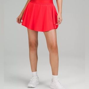 NEW! Lululemon Carnation Red Court Rival Tennis Skirt Long 8